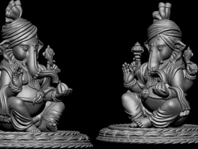 Ganesh Ji Model 02 Light Weight  Models in All Sizes 3D print model