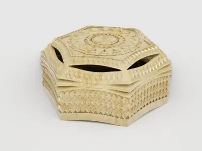 Wooden Jewelry Box 3D model
