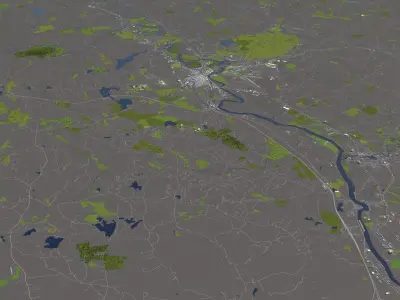 Concord New Hampshire USA 50x50km 3D model