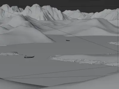 Lake environment 3D model