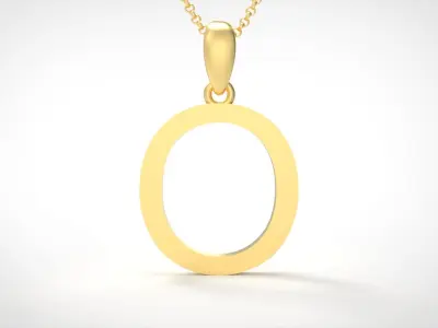 Model 616 Classic Initial Light O Letter 3D print model