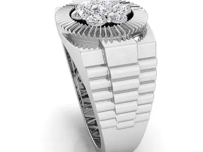 Small fancy mans ring 3D print model