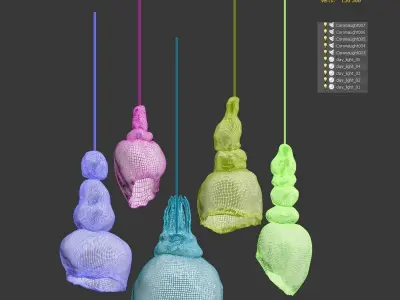 Clay lamps - 5 models 3D model