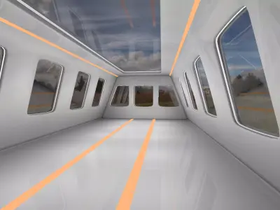 Sci fi Interior 3D model 5