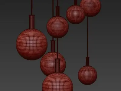 Glass Pendant Light 3D model