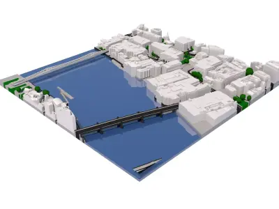 London city tile Level 2 block TQ3280 North West 3D model