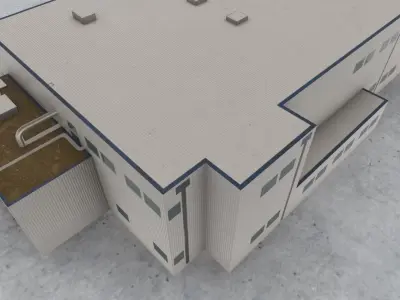 EDDB Technical Building 2 Low-poly 3D model