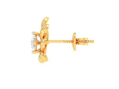 Solitaire Super Light Weight Stud Earring 3D print model