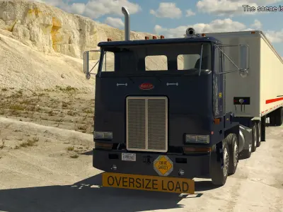  Peterbilt 362 Cab Over Truck with Semi Trailer 