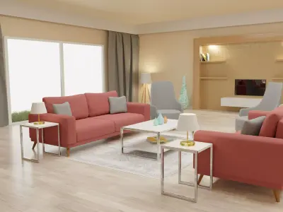 Interior Room Scene 3D model