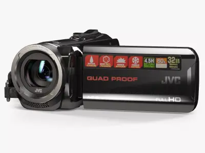 JVC Everio GZ-R70B camcorder Low-poly 3D model