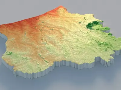 Cote d Ivoire Ivory Coast Country Terrain 3D model