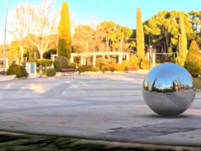 Urban Sunset Plaza HDRI 3D model