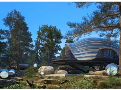 Cabin in the woods 3D model