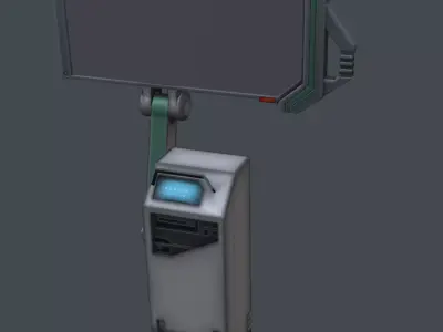 Futuristic stylized console Low-poly 3D model buy