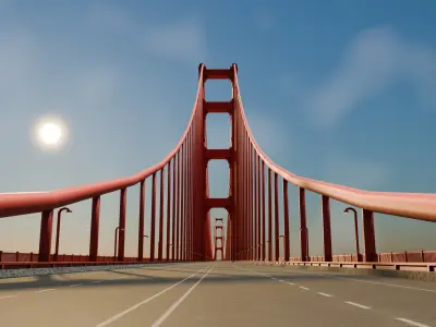 Golden Gate Bridge 3D model