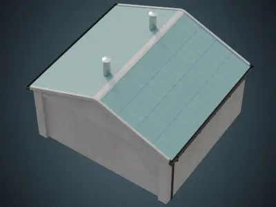 Building 1A Low-poly 3D model