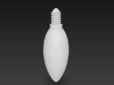 Crystal LED Candle Bulb 3D model