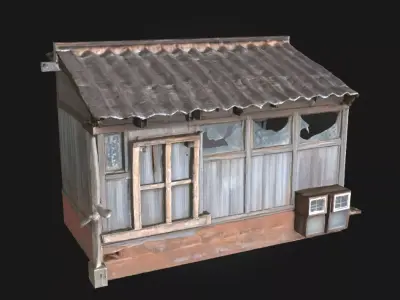 Weathered Shack  Shelter of Time 3D model