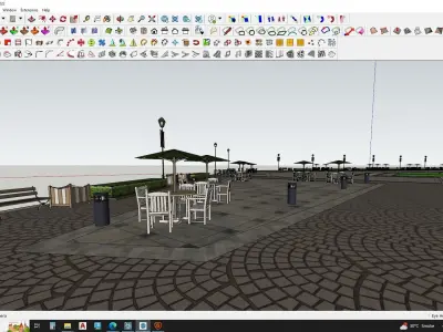 Building environment 3d model 3D model
