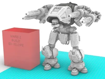 Project Gigante-Superheavy Fire Support Mech in 28mm 3D print model