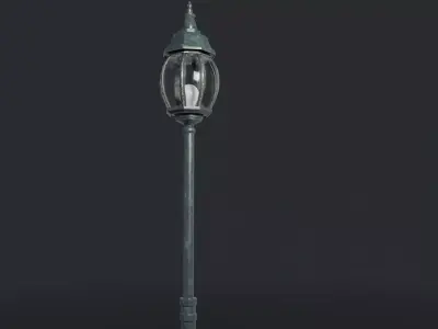 Rounded Street Lamp Free 3D model