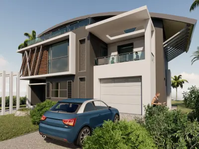 AMAZING 3D VILLA Low-poly 3D model