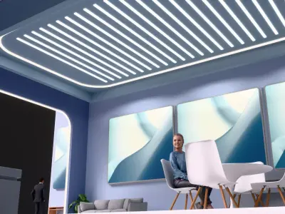 Modern Exhibition Booth for Trade Shows and Events 3D model