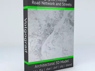 Volgograd Road Network and Streets 3D model