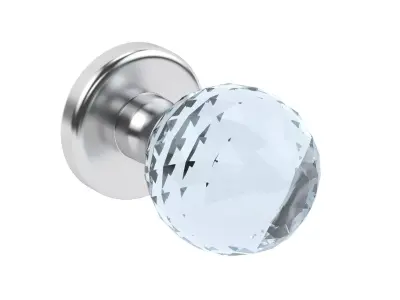 Glass Facetted Mortice Door Knob 3D model