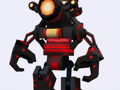 3DRT - Chibii-robot-16 Low-poly 3D model