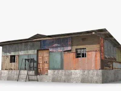 Slum x19 Low-poly 3D model purchase