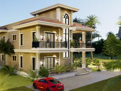 Modern Neo-Classical House - Luxury Residential Villa  3D model