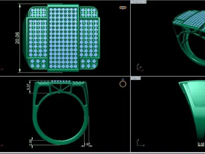 Big fancy mans ring  3D print model
