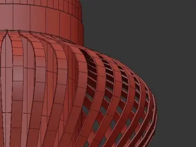 Warm Nordic Opal Lamella 3D model
