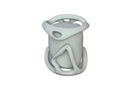 SciFi Shape Object Low Poly 43 Low-poly 3D model