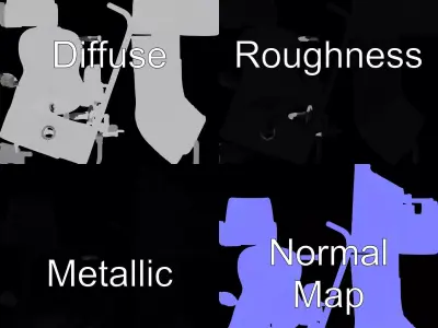 Elegant White Sink model pack Low-poly 3D model