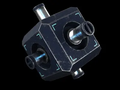 Energy Box Low-poly 3D model