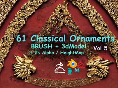 Freds 61 Classical Ornaments Vol 5 Low-poly 3D model