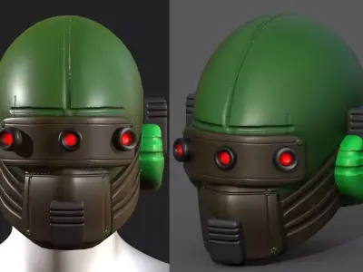Helmet scifi fantasy futuristic military  Low-poly 3D model buy