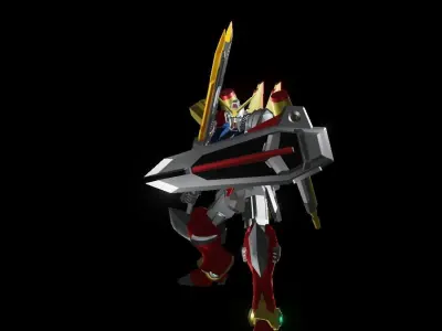TheMechaNoid 6 gundam holding sword 3D model