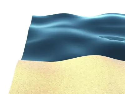 Beach 3D model