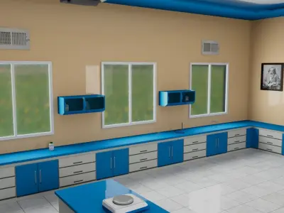 Conservation of mass lab Low-poly 3D model