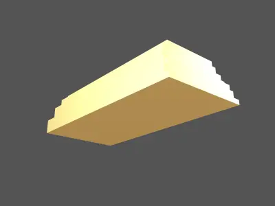 Voxel Gold Bars v1 002 Low-poly 3D model