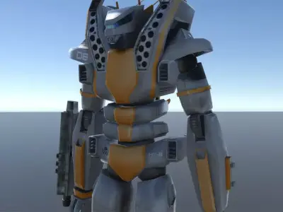 Mecha Robot Low-poly 3D model