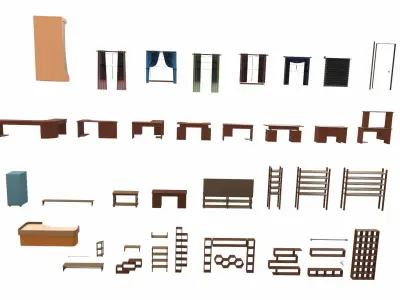 Cartoon furniture props pack vol 6 3D model