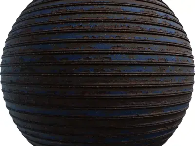 Rusty Blue Roller Shutter  Texture