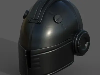 Helmet plastic mask helmet 3d safety  Low-poly 3D model