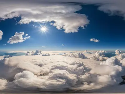 8K HDR Blue Sky White Clouds Backgrounds Pack 3D model