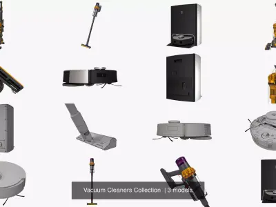 Vacuum Cleaners Collection  3D Model Pack
